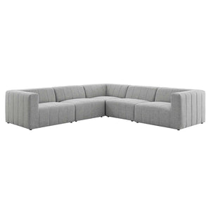 ModwayModway Bartlett Upholstered Fabric 5-Piece Sectional Sofa EEI-4531 EEI-4531-LGR- BetterPatio.com