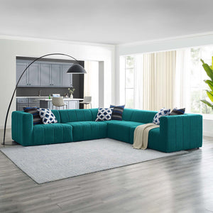 ModwayModway Bartlett Upholstered Fabric 5-Piece Sectional Sofa EEI-4531 EEI-4531-TEA- BetterPatio.com