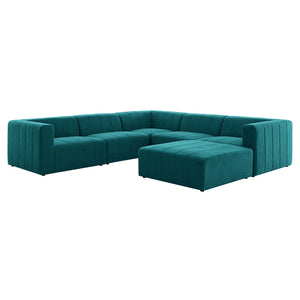 ModwayModway Bartlett Upholstered Fabric 6-Piece Sectional Sofa EEI-4533 EEI-4533-TEA- BetterPatio.com