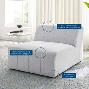 ModwayModway Bartlett Upholstered Fabric Armless Chair EEI-4398 EEI-4398-IVO- BetterPatio.com