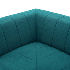 ModwayModway Bartlett Upholstered Fabric Corner Chair EEI-4402 EEI-4402-TEA- BetterPatio.com