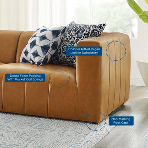 ModwayModway Bartlett Vegan Leather 3-Piece Sofa EEI-4515 EEI-4515-TAN- BetterPatio.com