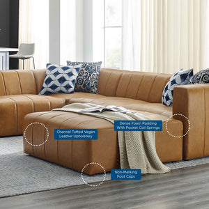 ModwayModway Bartlett Vegan Leather 6-Piece Sectional Sofa EEI-4534 EEI-4534-TAN- BetterPatio.com