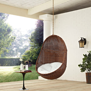 ModwayModway Bean Outdoor Patio Swing Chair Without Stand EEI-2658 EEI-2658-YLW-WHI-SET- BetterPatio.com