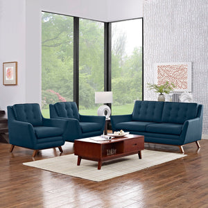 ModwayModway Beguile 3 Piece Upholstered Fabric Living Room Set EEI-2141 EEI-2141-AZU-SET- BetterPatio.com