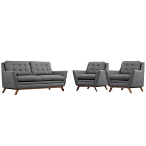 ModwayModway Beguile 3 Piece Upholstered Fabric Living Room Set EEI-2141 EEI-2141-DOR-SET- BetterPatio.com