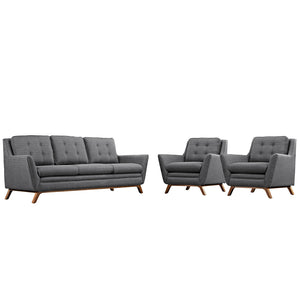 ModwayModway Beguile 3 Piece Upholstered Fabric Living Room Set EEI-2184 EEI-2184-DOR-SET- BetterPatio.com