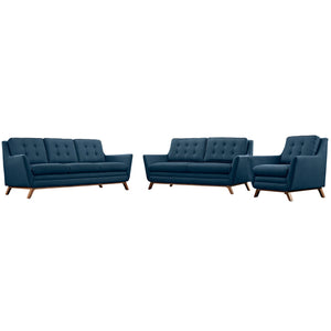 ModwayModway Beguile Living Room Set Upholstered Fabric Set of 3 EEI-2431 EEI-2431-AZU-SET- BetterPatio.com