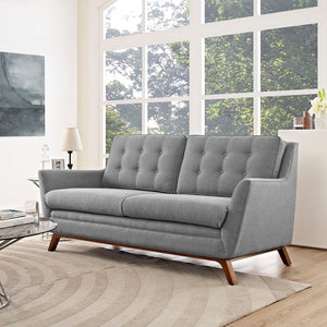 ModwayModway Beguile Upholstered Fabric Loveseat EEI-1799 EEI-1799-GRY- BetterPatio.com
