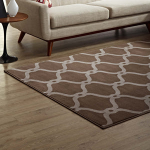 ModwayModway Beltara Chain Link Transitional Trellis 5x8 Area Rug R-1129-58 R-1129A-58- BetterPatio.com