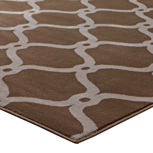 ModwayModway Beltara Chain Link Transitional Trellis 5x8 Area Rug R-1129-58 R-1129A-58- BetterPatio.com