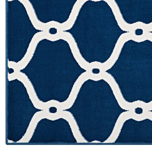 ModwayModway Beltara Chain Link Transitional Trellis 5x8 Area Rug R-1129-58 R-1129B-58- BetterPatio.com