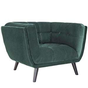 ModwayModway Bestow 2 Piece Performance Velvet Armchair Set EEI-2983 EEI-2983-GRN-SET- BetterPatio.com