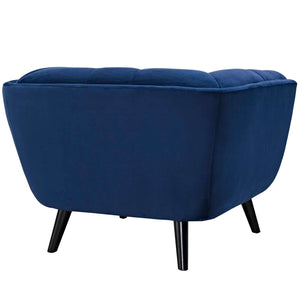 ModwayModway Bestow 2 Piece Performance Velvet Armchair Set EEI-2983 EEI-2983-NAV-SET- BetterPatio.com