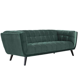 ModwayModway Bestow 2 Piece Performance Velvet Sofa and Armchair Set EEI-2980 EEI-2980-GRN-SET- BetterPatio.com