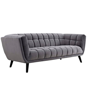 ModwayModway Bestow 2 Piece Performance Velvet Sofa and Armchair Set EEI-2980 EEI-2980-GRY-SET- BetterPatio.com