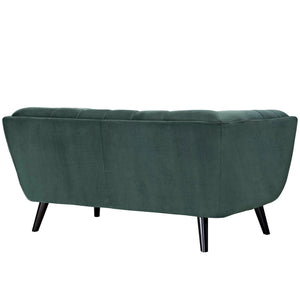 ModwayModway Bestow 2 Piece Performance Velvet Sofa and Loveseat Set EEI-2979 EEI-2979-GRN-SET- BetterPatio.com