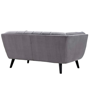 ModwayModway Bestow 2 Piece Performance Velvet Sofa and Loveseat Set EEI-2979 EEI-2979-GRY-SET- BetterPatio.com