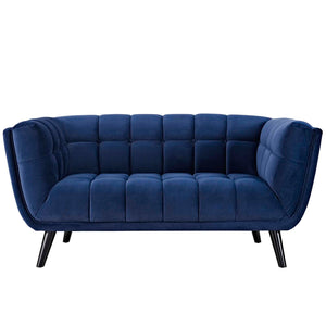 ModwayModway Bestow 2 Piece Performance Velvet Sofa and Loveseat Set EEI-2979 EEI-2979-NAV-SET- BetterPatio.com