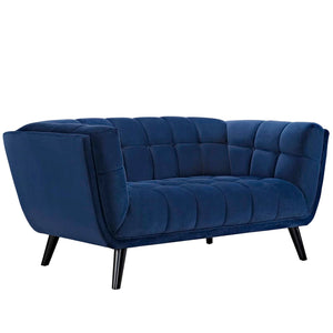 ModwayModway Bestow 2 Piece Performance Velvet Sofa and Loveseat Set EEI-2979 EEI-2979-NAV-SET- BetterPatio.com