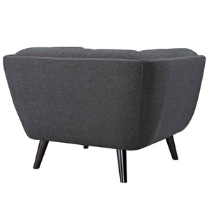 ModwayModway Bestow 2 Piece Upholstered Fabric Armchair Set EEI-2982 EEI-2982-GRY-SET- BetterPatio.com