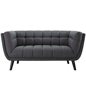 ModwayModway Bestow 2 Piece Upholstered Fabric Loveseat and Armchair Set EEI-2972 EEI-2972-GRY-SET- BetterPatio.com