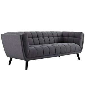 ModwayModway Bestow 2 Piece Upholstered Fabric Sofa and Armchair Set EEI-2976 EEI-2976-GRY-SET- BetterPatio.com