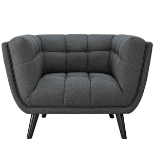 ModwayModway Bestow 2 Piece Upholstered Fabric Sofa and Armchair Set EEI-2976 EEI-2976-GRY-SET- BetterPatio.com