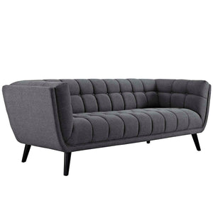 ModwayModway Bestow 2 Piece Upholstered Fabric Sofa and Loveseat Set EEI-2975 EEI-2975-GRY-SET- BetterPatio.com