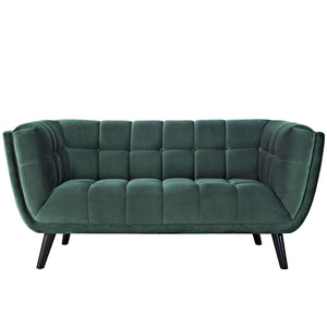 ModwayModway Bestow 3 Piece Performance Velvet Sofa Loveseat and Armchair Set EEI-2978 EEI-2978-GRN-SET- BetterPatio.com