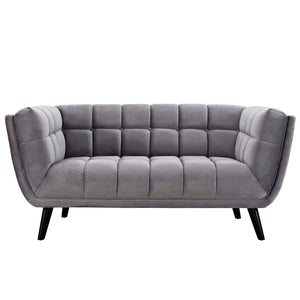 ModwayModway Bestow 3 Piece Performance Velvet Sofa Loveseat and Armchair Set EEI-2978 EEI-2978-GRY-SET- BetterPatio.com