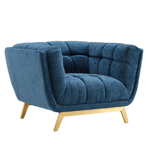 ModwayModway Bestow Crushed Performance Velvet Armchair EEI-4412 EEI-4412-NAV- BetterPatio.com