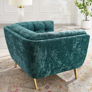 ModwayModway Bestow Crushed Performance Velvet Armchair EEI-4412 EEI-4412-TEA- BetterPatio.com