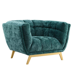 ModwayModway Bestow Crushed Performance Velvet Armchair EEI-4412 EEI-4412-TEA- BetterPatio.com