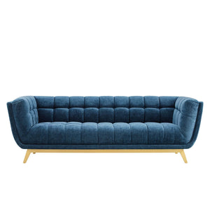 ModwayModway Bestow Crushed Performance Velvet Sofa EEI-4410 EEI-4410-NAV- BetterPatio.com