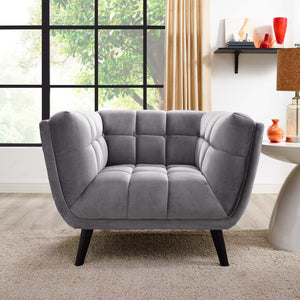 ModwayModway Bestow Performance Velvet Armchair EEI-2733 EEI-2733-GRY- BetterPatio.com