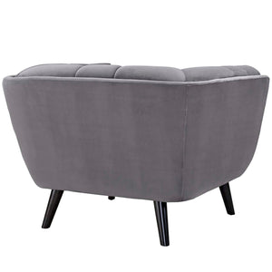 ModwayModway Bestow Performance Velvet Armchair EEI-2733 EEI-2733-GRY- BetterPatio.com