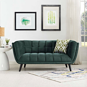 ModwayModway Bestow Performance Velvet Loveseat EEI-2535 EEI-2535-GRN- BetterPatio.com