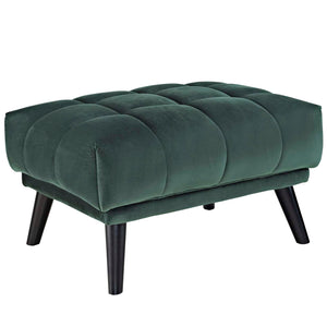 ModwayModway Bestow Performance Velvet Ottoman EEI-2735 EEI-2735-GRN- BetterPatio.com