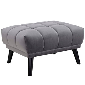 ModwayModway Bestow Performance Velvet Ottoman EEI-2735 EEI-2735-GRY- BetterPatio.com