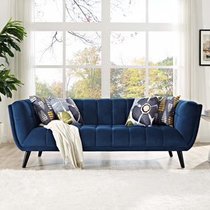 ModwayModway Bestow Performance Velvet Sofa EEI-2731 EEI-2731-NAV- BetterPatio.com