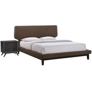 ModwayModway Bethany 2 Piece Queen Bedroom Set MOD-5333 MOD-5333-BLK-BRN-SET- BetterPatio.com