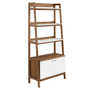 ModwayModway Bixby 33" Bookshelf EEI-4656 EEI-4656-WAL-WHI- BetterPatio.com