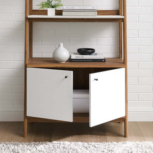 ModwayModway Bixby 33" Bookshelf EEI-4656 EEI-4656-WAL-WHI- BetterPatio.com