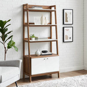 ModwayModway Bixby 33" Bookshelf EEI-4656 EEI-4656-WAL-WHI- BetterPatio.com