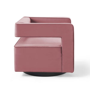 ModwayModway Booth Performance Velvet Swivel Armchair EEI-3948 EEI-3948-DUS- BetterPatio.com