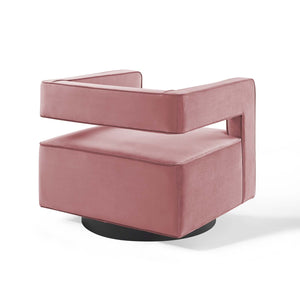 ModwayModway Booth Performance Velvet Swivel Armchair EEI-3948 EEI-3948-DUS- BetterPatio.com