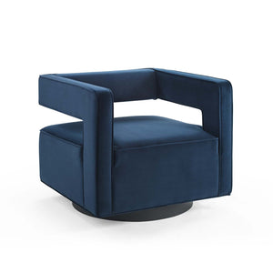 ModwayModway Booth Performance Velvet Swivel Armchair EEI-3948 EEI-3948-MID- BetterPatio.com