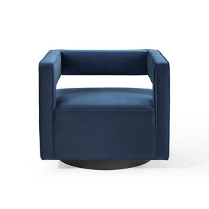 ModwayModway Booth Performance Velvet Swivel Armchair EEI-3948 EEI-3948-MID- BetterPatio.com