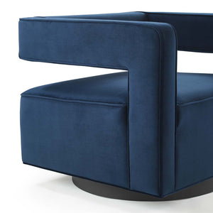 ModwayModway Booth Performance Velvet Swivel Armchair EEI-3948 EEI-3948-MID- BetterPatio.com